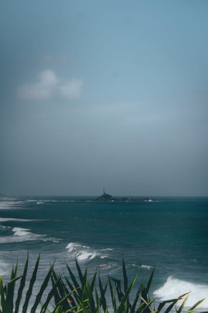 beautiful view of karang tawulan beach west java indonesia