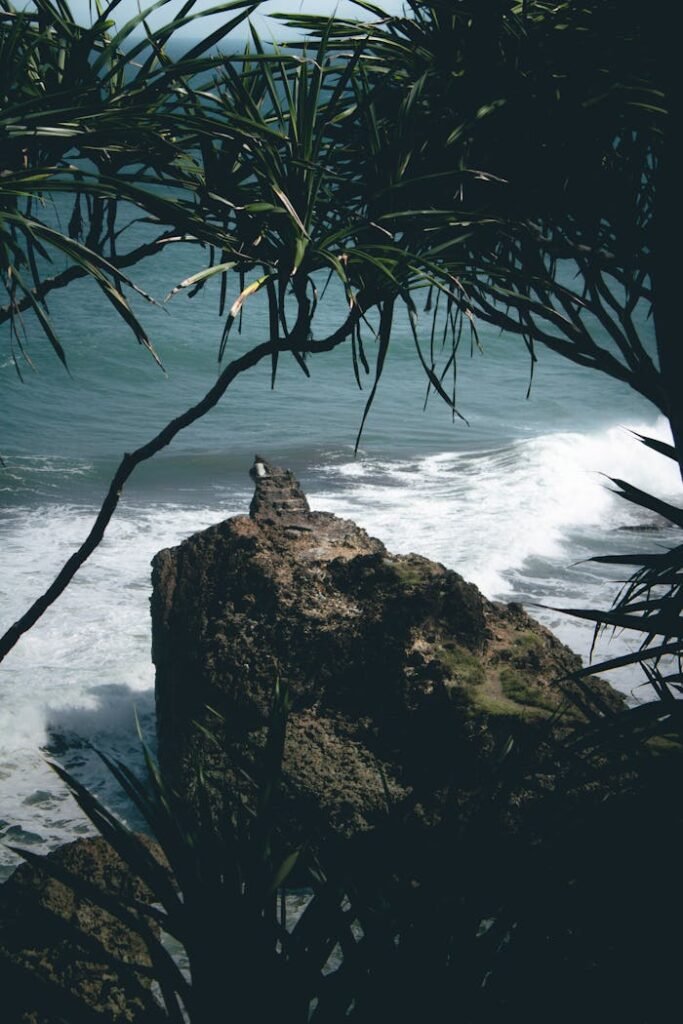 Take a walk to the beautiful Karang Tawulan beach in West Java, Indonesia